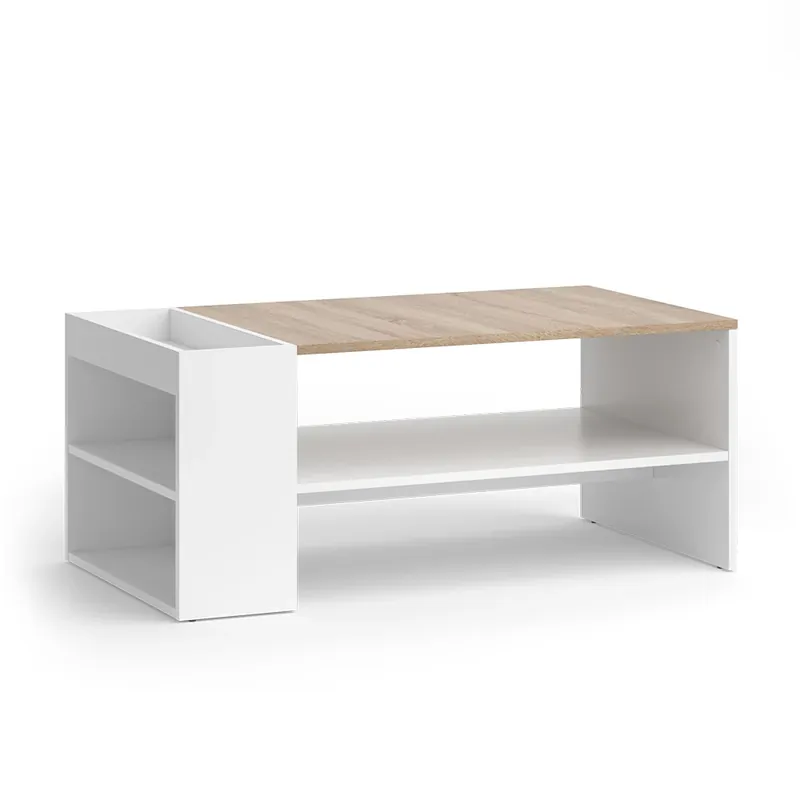 Kup Teď Konferenční stůl Wido Bílá/Sonoma 100 x 55 cm s policemi Vicco