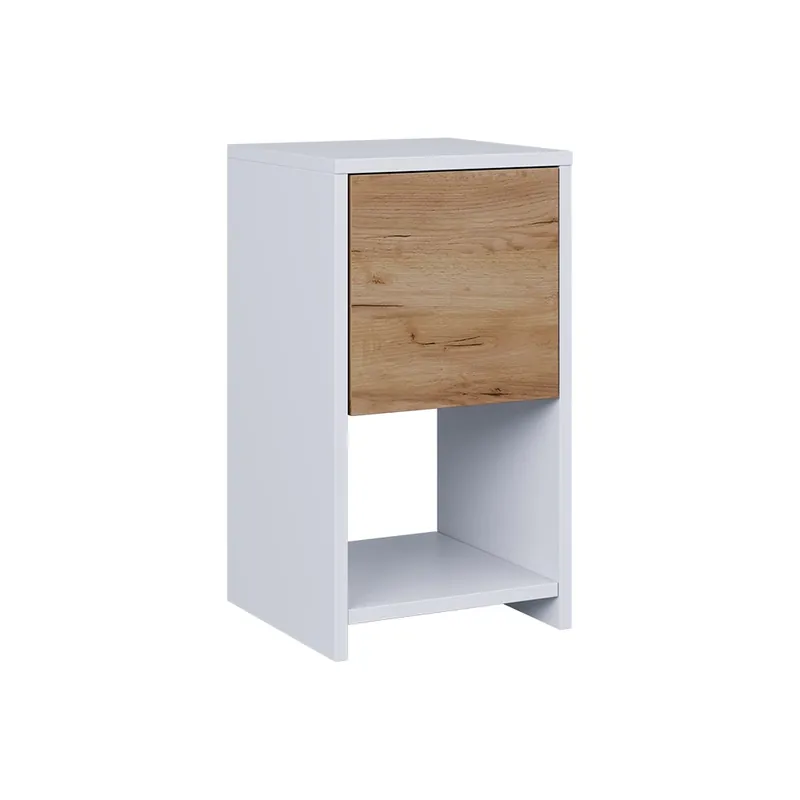 Kup Teď Noční stolek Evo Bílý/zlatý dub 30 x 55 cm se 3 zásuvkami Vicco