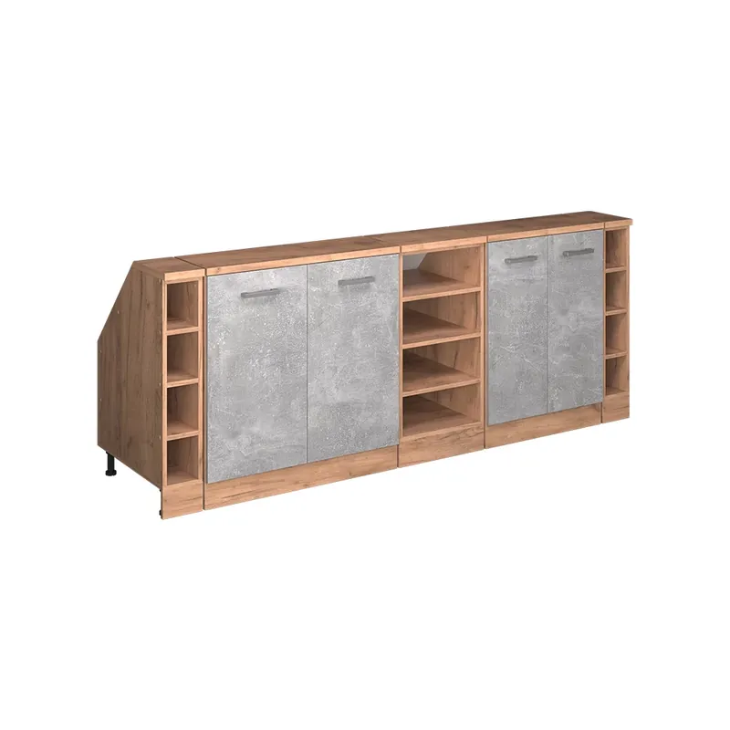 Kuchyňská skříňka pod šikmou střechu R-Line Beton 210 cm Sada 5 korpusů skříně hloubka 60 cm Vicco Expresní Doručení