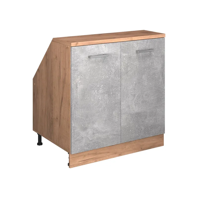 Wardrobe for sloping ceiling Rion Beton 80 x 81.6 cm se 2 dveřmi, korpus skříně hloubka 60 cm Vicco Cenově Výhodný