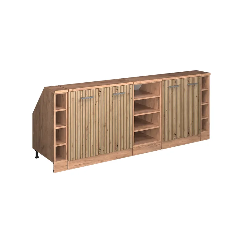 Kuchyňská skříňka pod šikmou střechu R-Line Řemeslný dub 210 cm Sada 5 korpusů skříně hloubka 60 cm Vicco Akce