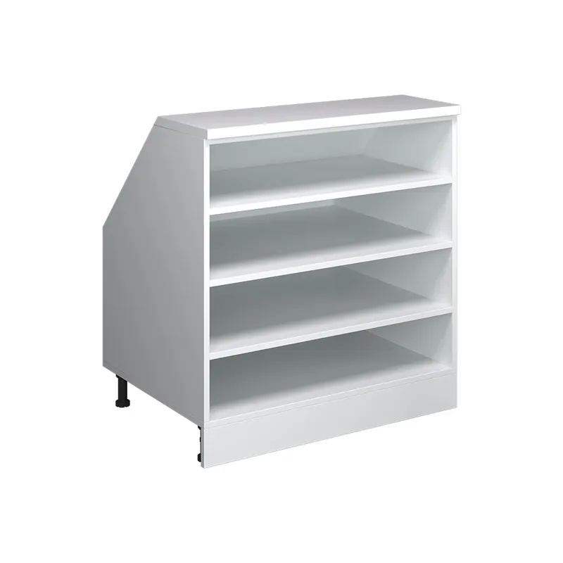 Koupit Online Kuchyňská skříňka pod šikmou střechu R-Line Bílá 80 cm se 4 přihrádkami, korpus skříně hloubka 60 cm Vicco