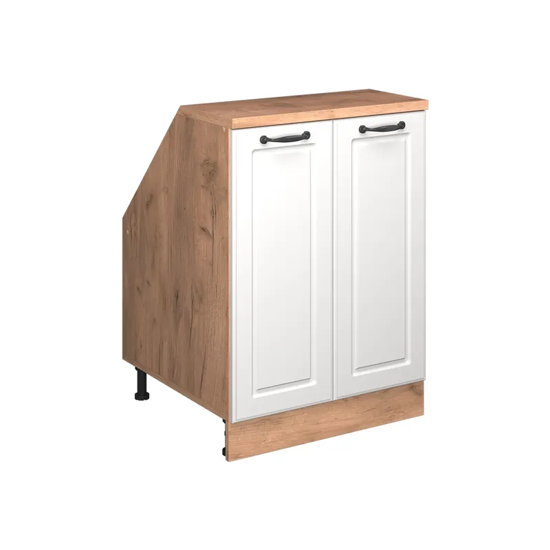 Šikmá skříň Rion Bílý venkovský dům 60 x 81.6 cm se 2 dveřmi, korpus skříně hloubka 60 cm Vicco Ověřený