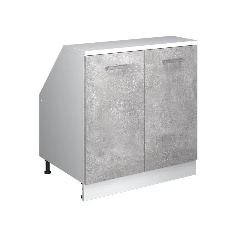 Přímo Od Výrobce Šikmá skříň Rion Beton 80 x 81.6 cm se 2 dveřmi, korpus skříně hloubka 60 cm Vicco