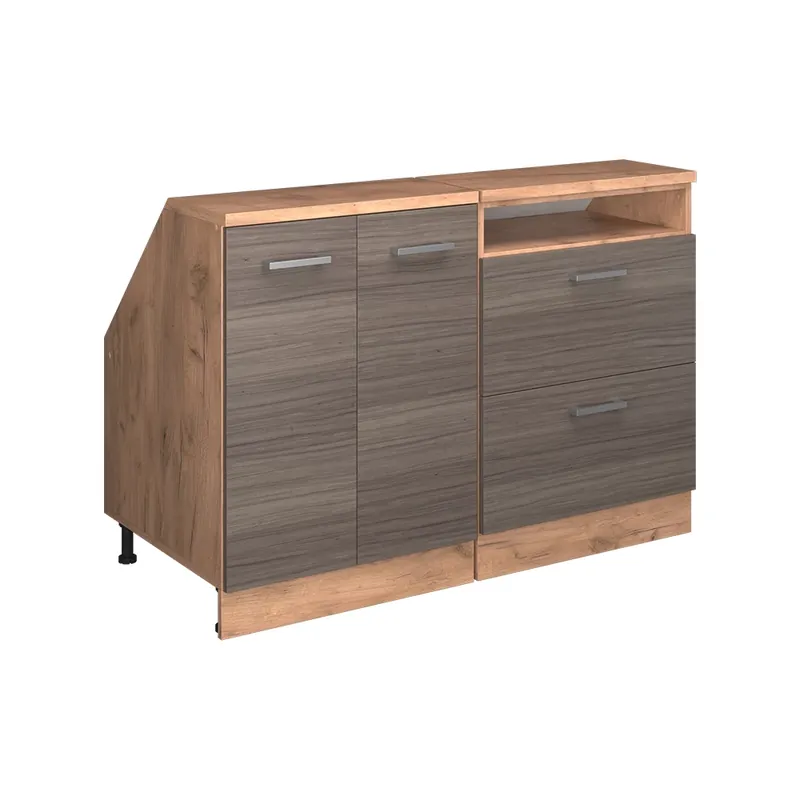 Kuchyňská skříňka pod šikmou střechu R-Line Ušlechtilá šedá 120 cm Sada 2 korpusů skříně hloubka 60 cm Vicco Jen Po Omezenou Doba