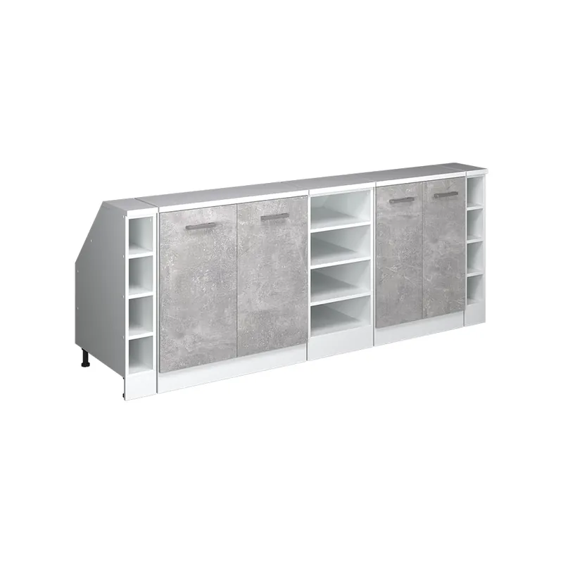 Finální Výprodej Kuchyňská skříňka pod šikmou střechu R-Line Beton 210 cm Sada 5 korpusů skříně hloubka 60 cm Vicco
