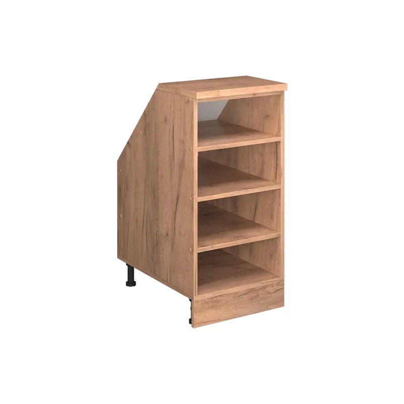 Kuchyňská skříňka pod šikmou střechu R-Line Zlatý mocný dub 40 cm se 4 přihrádkami, korpus skříně hloubka 60 cm Vicco Hit Sezóny