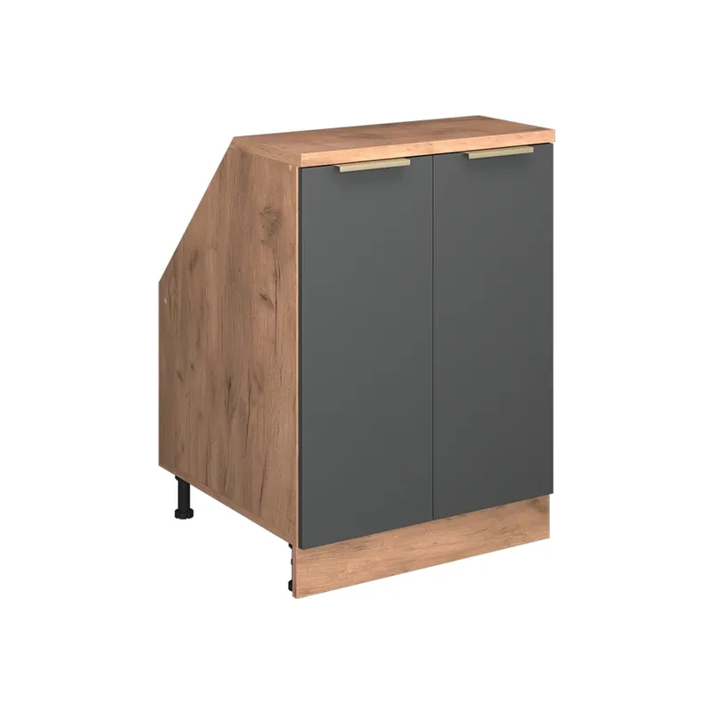 Šikmá skříň Rion Antracitově zlatý 60 x 81.6 cm se 2 dveřmi, korpus skříně hloubka 60 cm Vicco Dokud Zásoby Vydrží