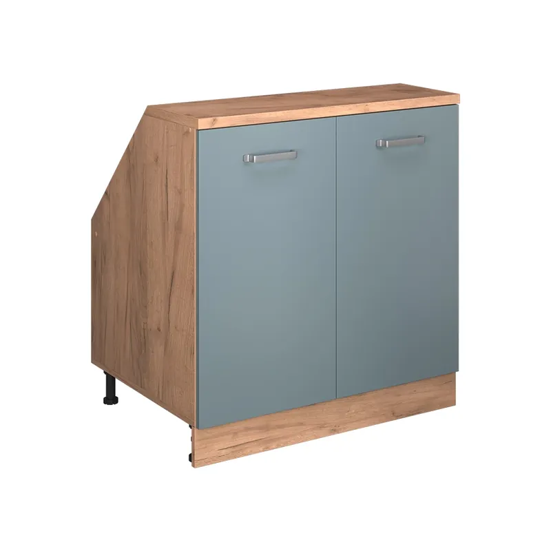 Nová Kolekce Wardrobe for sloping ceiling Rion Modrošedá 80 x 81.6 cm se 2 dveřmi, korpus skříně hloubka 60 cm Vicco