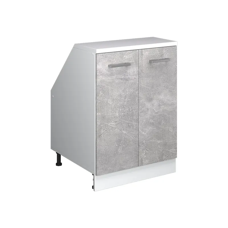 Kuchyňská skříňka pod šikmou střechu R-Line Beton 60 cm se 2 dveřmi, korpus skříně hloubka 60 cm Vicco Kup Teď