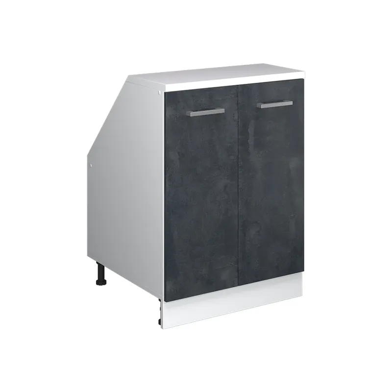 Ihned K Objednání Šikmá skříň Rion Černý beton 60 x 81.6 cm se 2 dveřmi, korpus skříně hloubka 60 cm Vicco