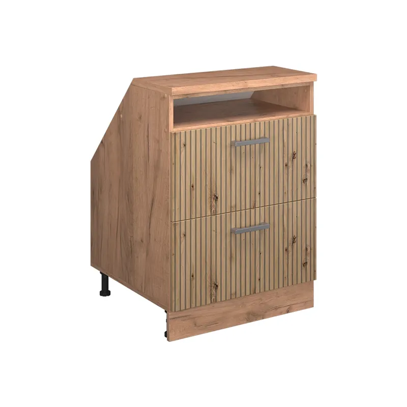 Šikmá skříň Rion Řemeslný dub 60 x 81.6 cm se 2 zásuvkami, korpus skříně hloubka 60 cm Vicco Must-Have