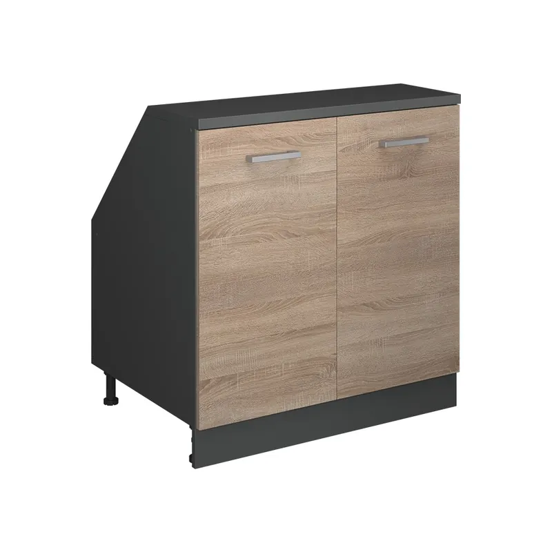 Kuchyňská skříňka pod šikmou střechu R-Line Sonoma 80 cm se 2 dveřmi, korpus skříně hloubka 60 cm Vicco Výhodná Nabídka