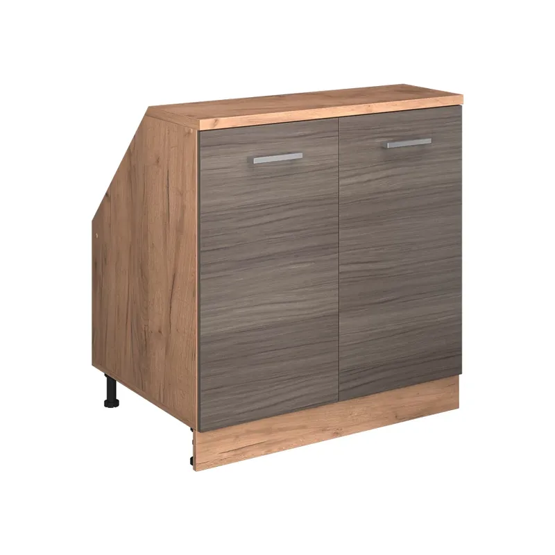 Wardrobe for sloping ceiling Rion Ušlechtilá šedá 80 x 81.6 cm se 2 dveřmi, korpus skříně hloubka 60 cm Vicco Jen Po Omezenou Doba