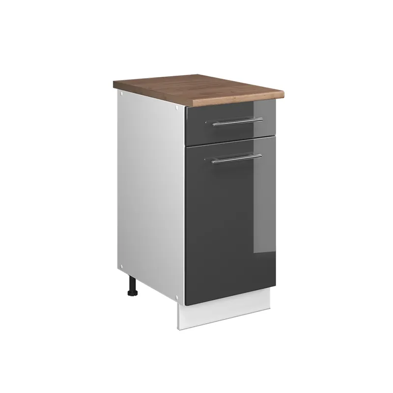 Kup Teď Spodní skříňka pro dřez/varnou desku Fame-Line Antracitový vysoký lesk/Bílá 40 cm, PD Dub Vicco