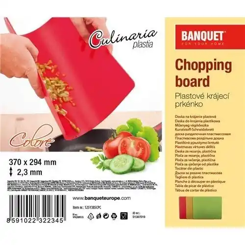 Pouze Dnes Prkénko krájecí plastové 37x29,4x0,23 cm Culinaria Plastia Colore
