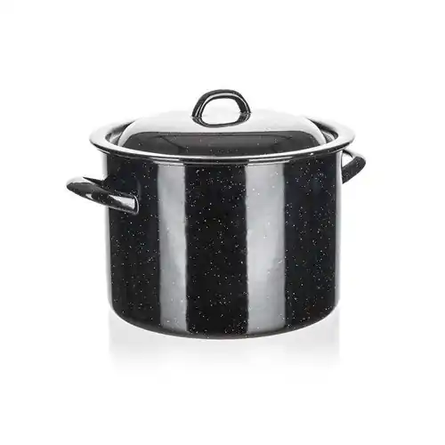Pouze Dnes Smaltovaný hrnec s poklicí 3l, výška 14,5cm, průměr 18 cm