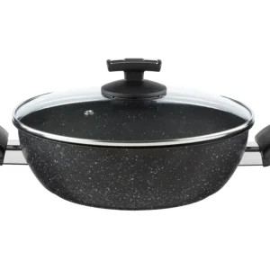 Časově Omezené Univerzální pánev Black Granitec s poklicí, průměr 26 cm