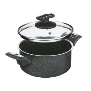 Rendlík Black Granitec s poklicí, průměr 18 cm, objem 2 l Nejlepší Volba