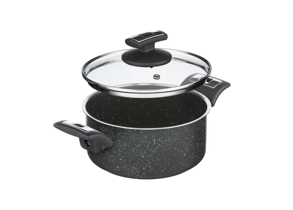 Rendlík Black Granitec s poklicí, průměr 18 cm, objem 2 l Nejlepší Volba