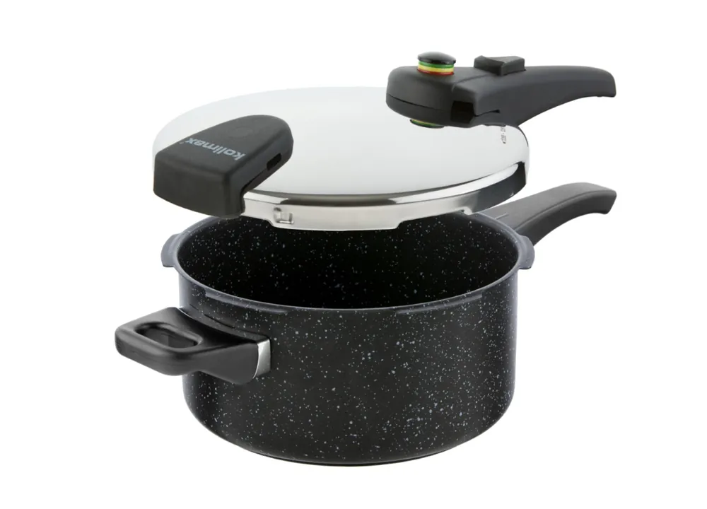 Tlakový hrnec Biomax s Bio ventilem, průměr 22 cm, objem 4,0l , Black Granitec Horká Nabídka