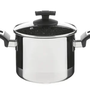 Hrnec Cerammax Pro Comfort s poklicí, průměr 18 cm, objem 3 l, keramický povrch černý granit Nová Kolekce