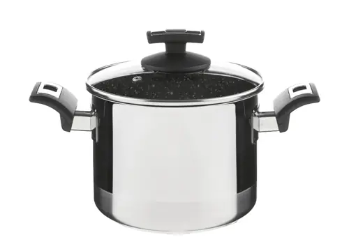 Hrnec Cerammax Pro Comfort s poklicí, průměr 18 cm, objem 3 l, keramický povrch černý granit Nová Kolekce