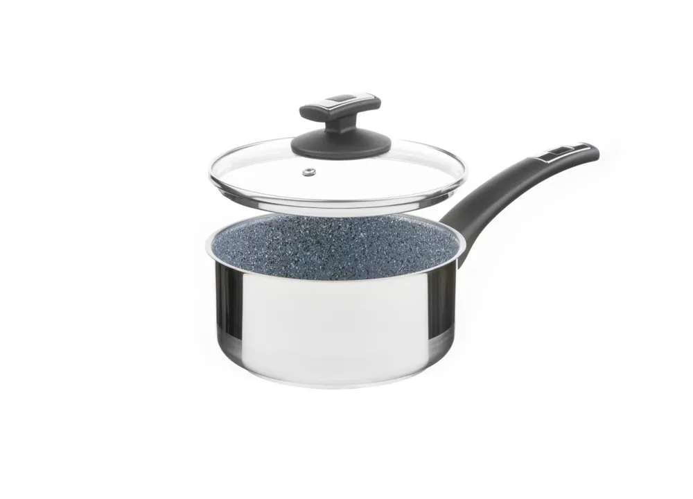 Rendlík s rukojetí Cerammax Pro Comfort s poklicí, průměr 18 cm, objem 2 l, keramický povrch šedý granit Aktuální