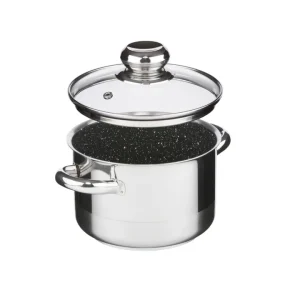 Hrnec Cerammax Pro Standard s poklicí, průměr 15 cm, objem 1.5 l, keramický povrch černý granit Bezpečná Platba