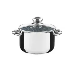 Hrnec Cerammax Pro Standard s poklicí, průměr 15 cm, objem 1.5 l, keramický povrch šedý granit Nejlepší Volba