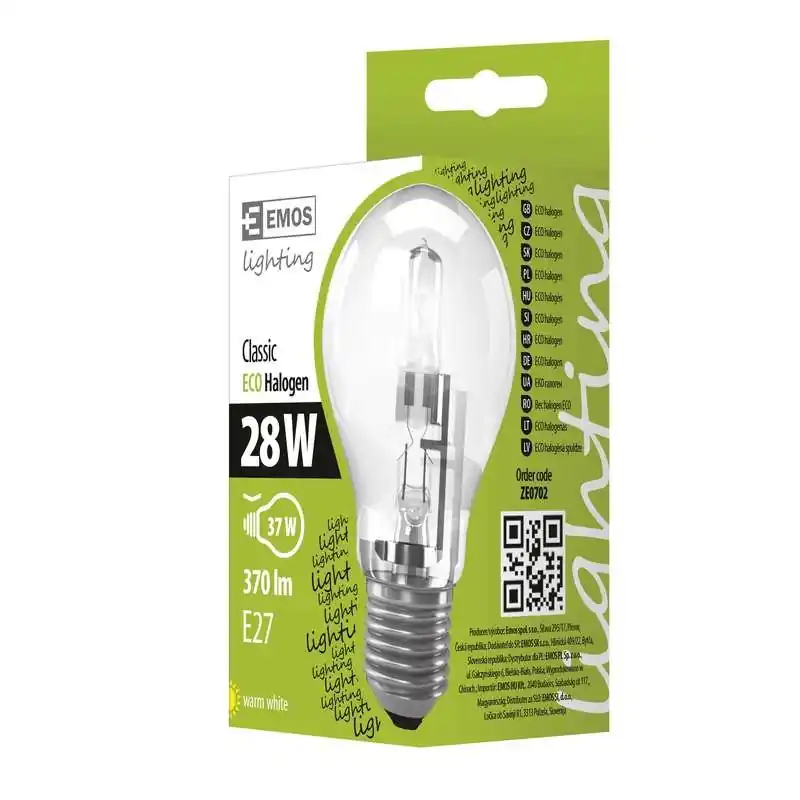 Autentický Halogenová žárovka ECO A55 28W E27 teplá bílá, stmívatelná