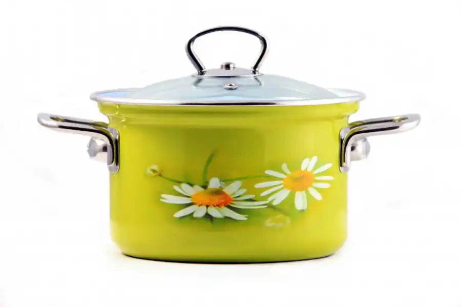 Hrnec smaltovaný se skleněnou poklicí Daisy 2,1 l 16 cm Novinka