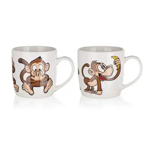 Hrnek keramický MONKEY 320 ml, assort Časově Omezené