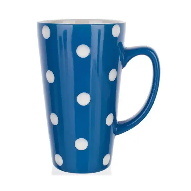 Sleva Hrnek vysoký 450 ml - modrý s puntíky TCE