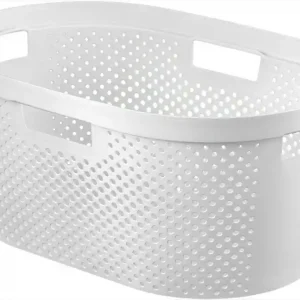 Akce INFINITY DOTS 39L koš na čisté prádlo - bílý