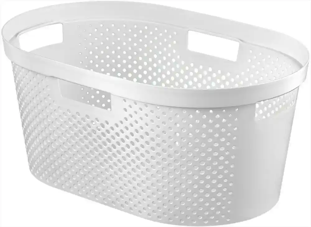 Akce INFINITY DOTS 39L koš na čisté prádlo - bílý