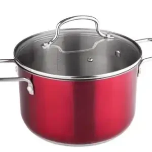 Akční Cena KASTROL S POKLICÍ NEREZ O24X13,5CM ; 6,1L ; ČERVENÁ - JOLI