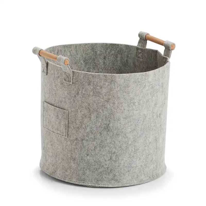 ZELLER Úložný box filcový kulatý světle šedý 35x32,5cm Poslední Šance