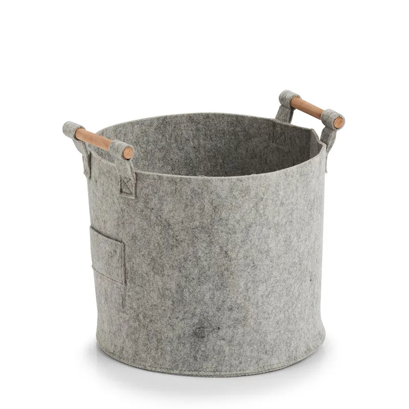 Akční Cena ZELLER Úložný box filcový kulatý světle šedý 31x28cm