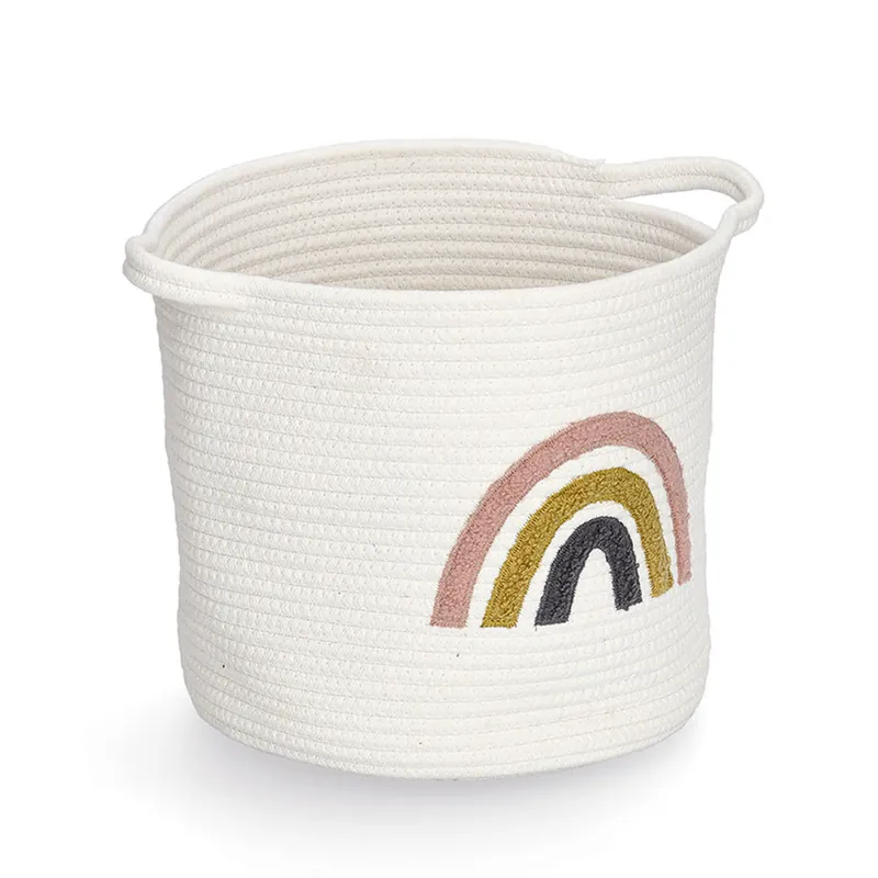 Nízká Cena ZELLER Úložný box bavlněný motiv Duha 32x28cm