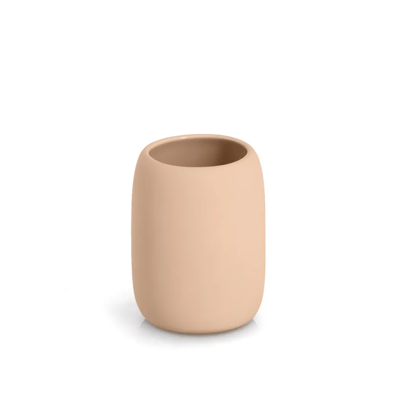 ZELLER Kelímek na kartáčky keramický světle béžová 8,4 x 10,8 cm Tovární Cena