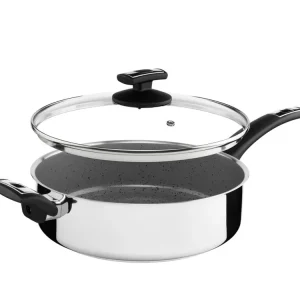 KOLIMAX Pánev CERAMMAX PRO STANDARD 26 cm s rukojetí, se skl. poklicí, šedý GRANIT Autentický