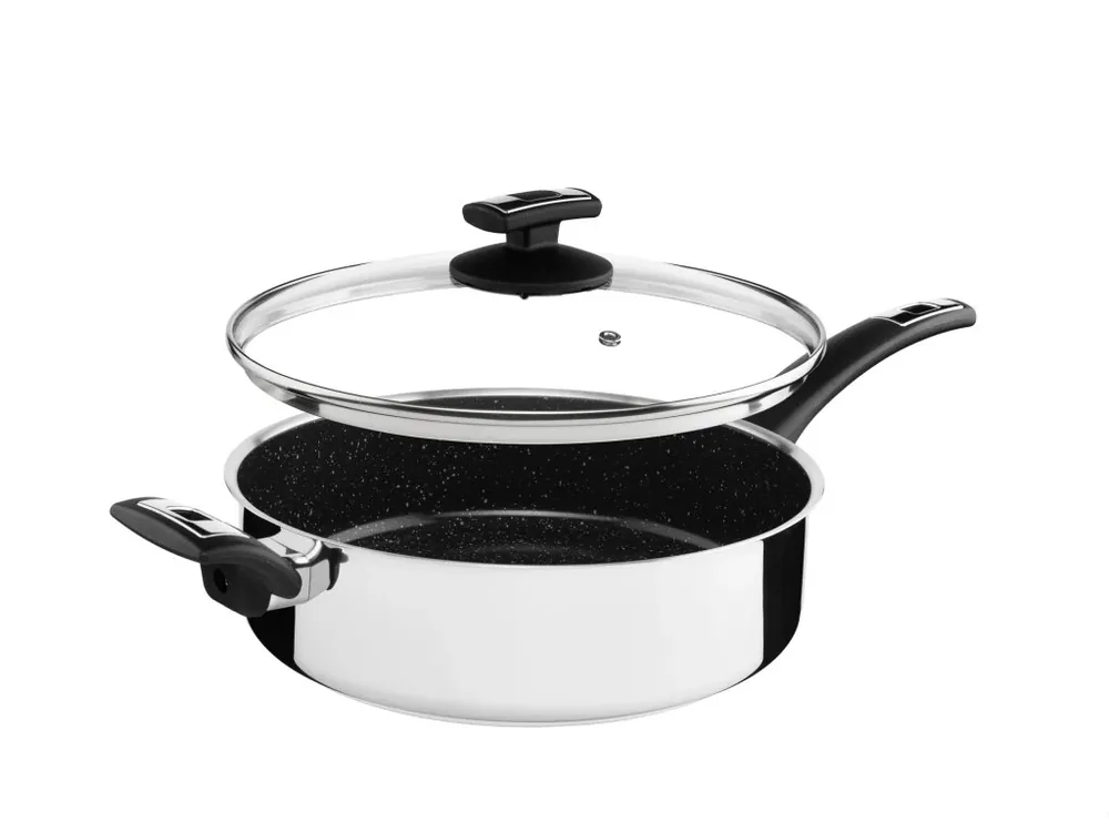 Autentický KOLIMAX Pánev CERAMMAX PRO STANDARD 26 cm s rukojetí, se skl. poklicí, černý GRANIT
