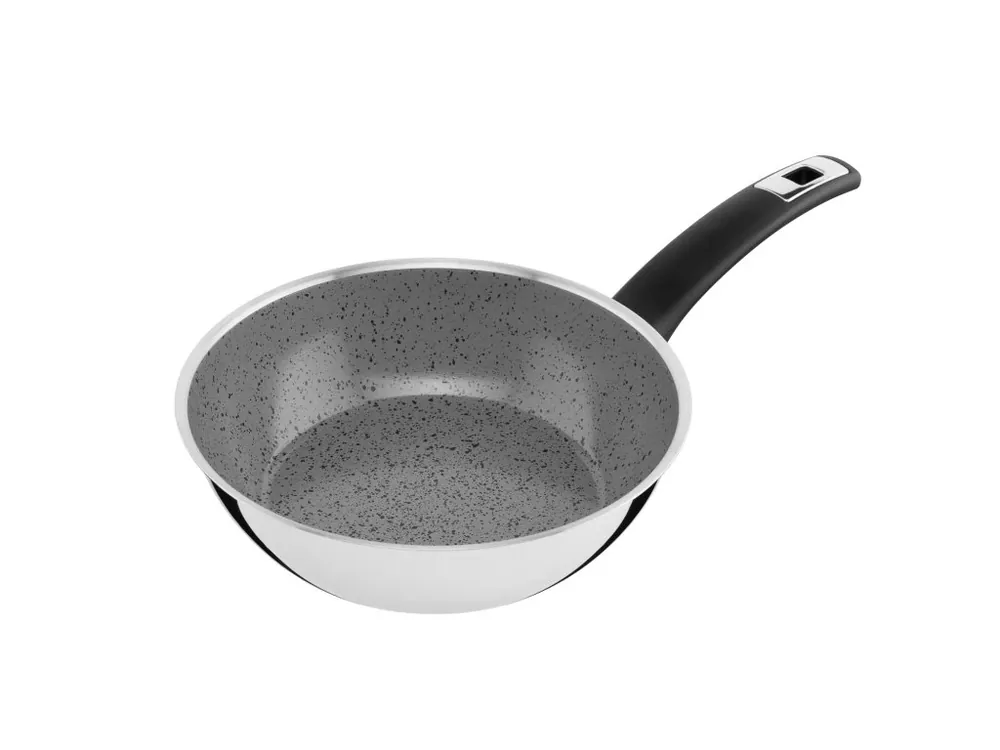 KOLIMAX Pánev CERAMMAX PRO COMFORT 22 cm s rukojetí, vysoká, šedý GRANIT Vrácení Zdarma