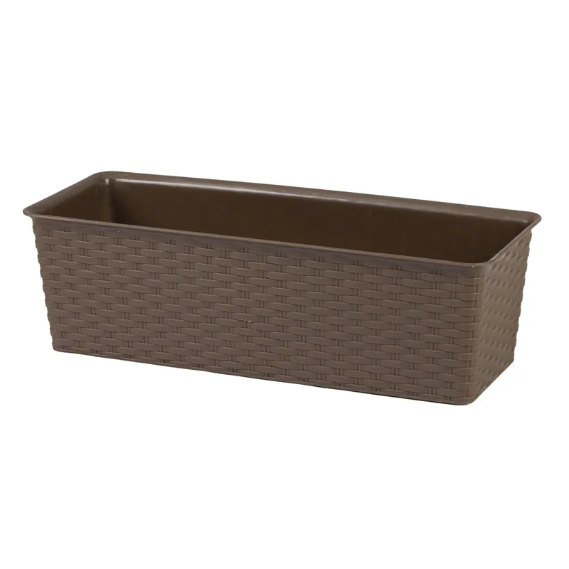 Výhodná Nabídka DOCHTMANN Květináč rattan obdelník 40x16,5x12cm, hnědý