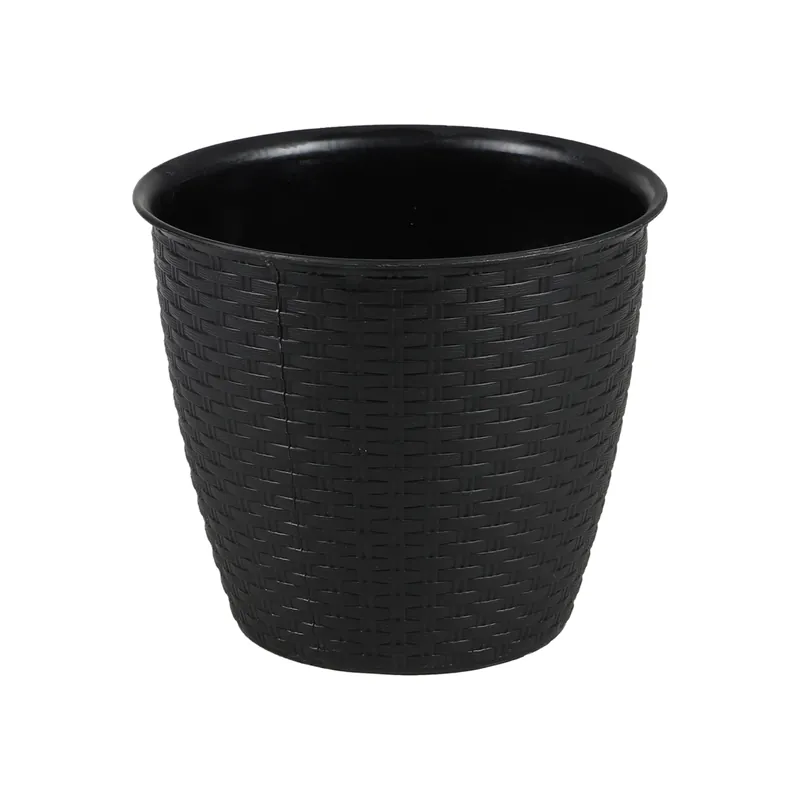 DOCHTMANN Květináč rattan 30x26 cm, černý Nízká Cena