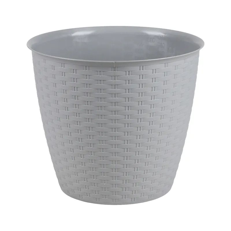 DOCHTMANN Květináč rattan 30x26 cm, šedý Bezpečná Platba