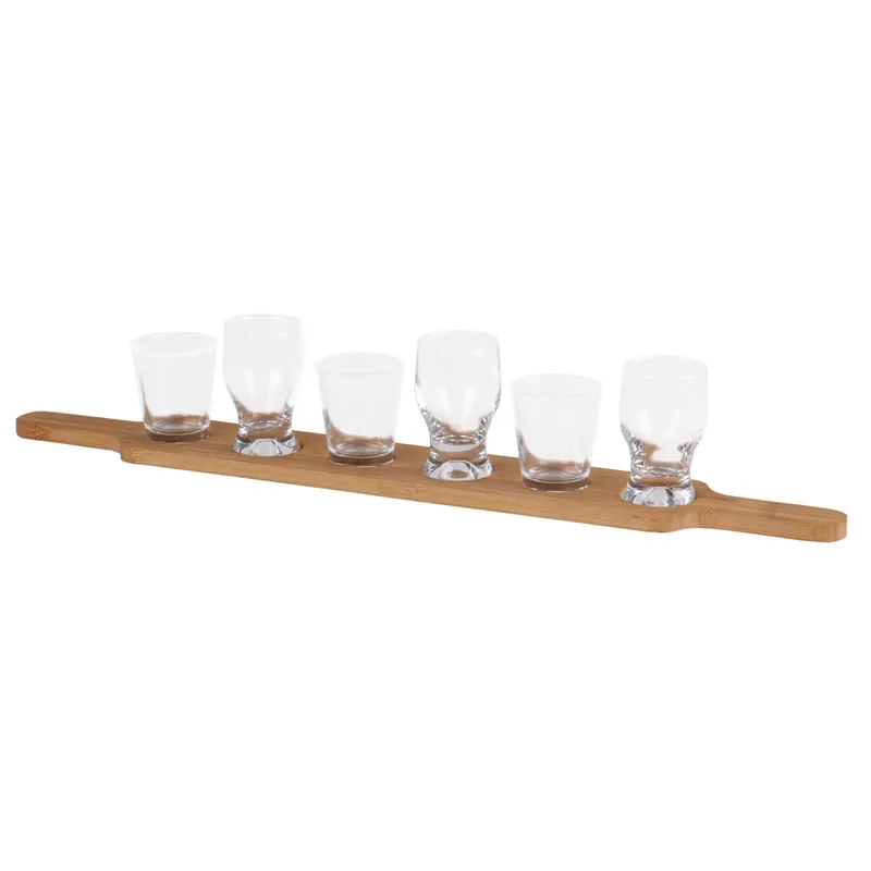 Sleva DOCHTMANN Tapasový set bambus + 6 skleniček 50x7cm