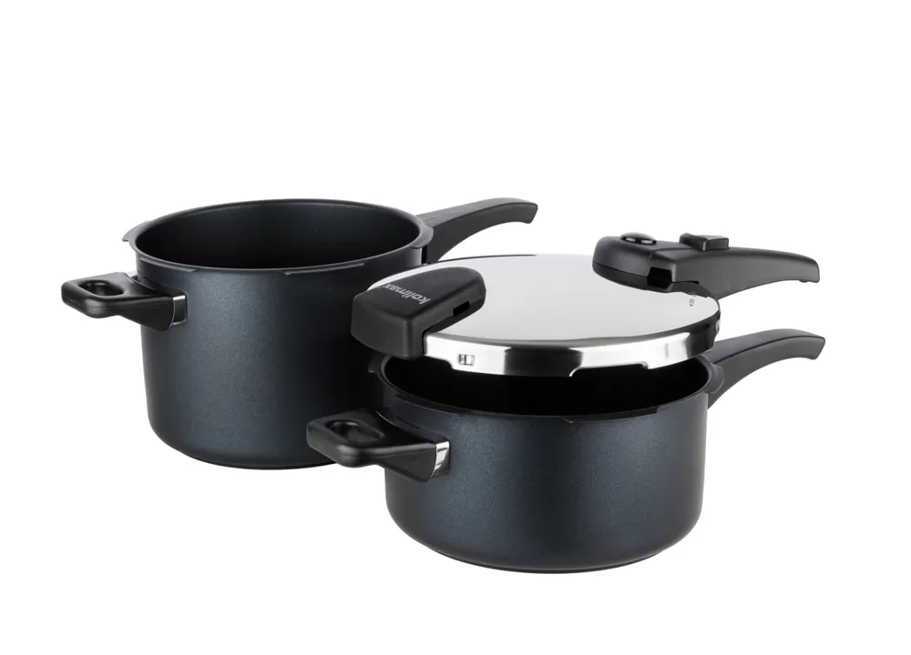 KOLIMAX COMFORT BLACK Sada tlakových hrnců 22cm 6 l + 4 l Finální Výprodej