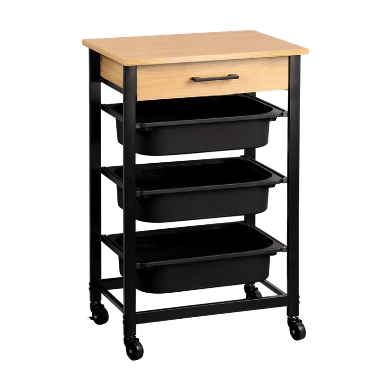 Speciální Cena KESPER Kuchyňský vozík pojízdný, 3 boxy 47x37x81,5cm